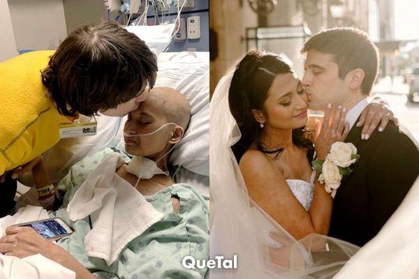 Pareja celebra boda 3 años después de enfermedad mortal de novia